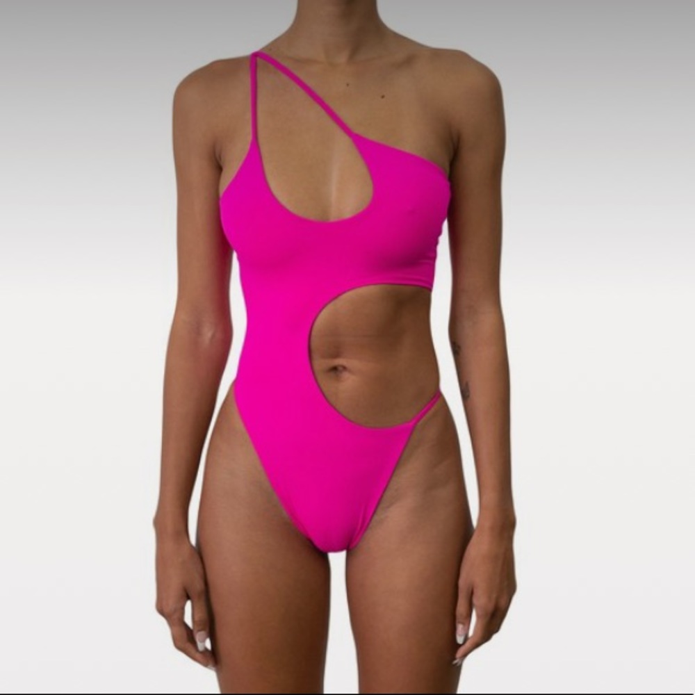 Riot Swimwear - NWT Blaise Magenta Pink One-Piece Cutout Swimsuit- Size XL